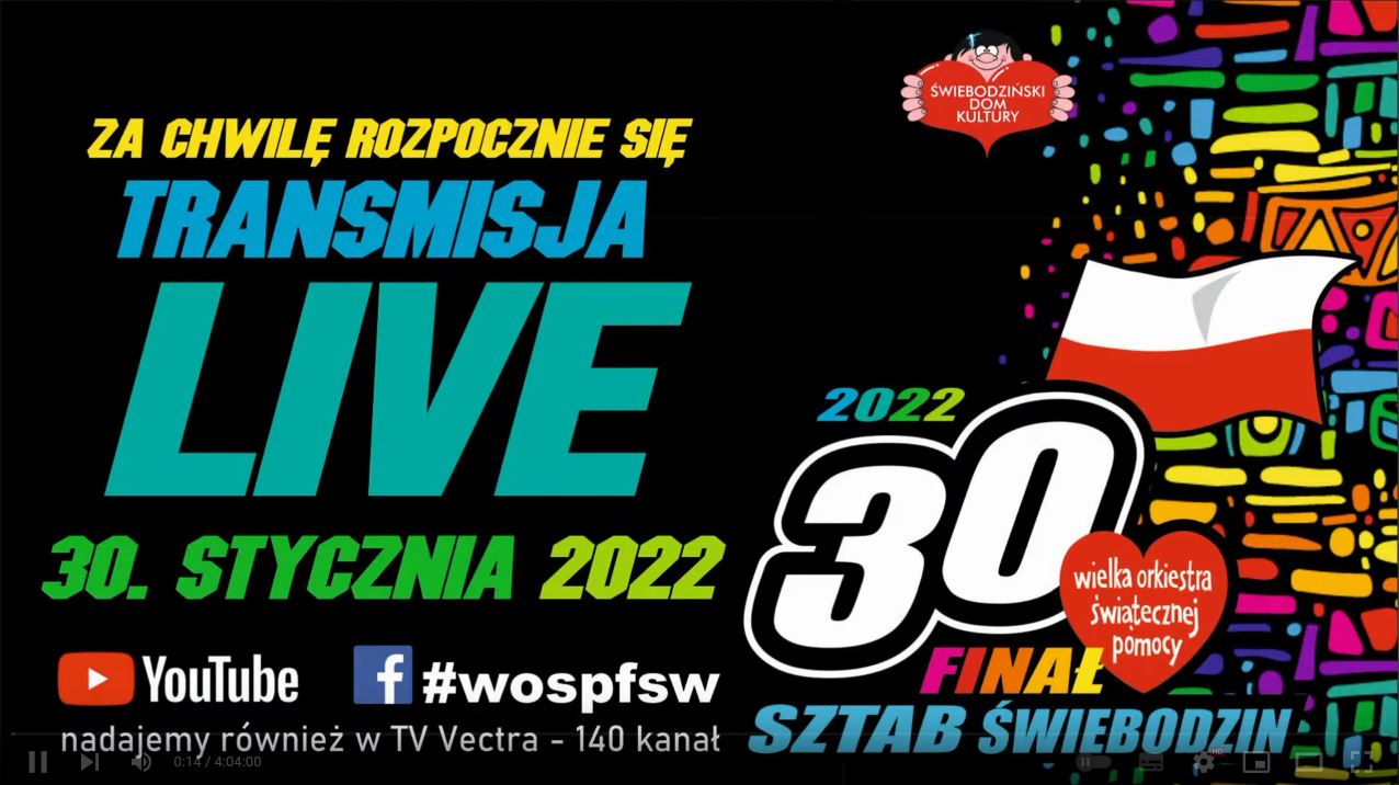 30. Finał WOŚP - Transmisja na żywo